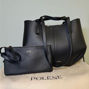 Polène Cyme Mini in Textured Black